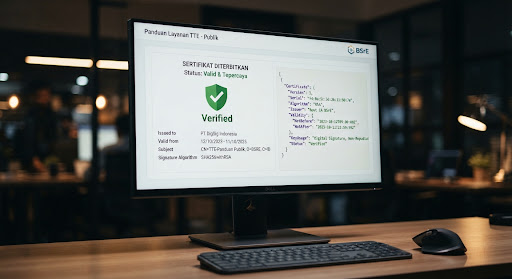 Antarmuka sertifikat digital terverifikasi